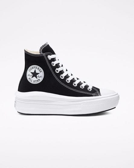 Women's Converse Chuck Taylor All Star Move High Top Platform Shoes Black / Beige White | AU 860CEX